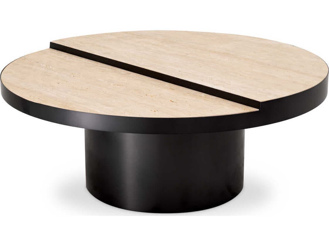 Eichholtz Excelsior Bronze Travertine Coffee Table