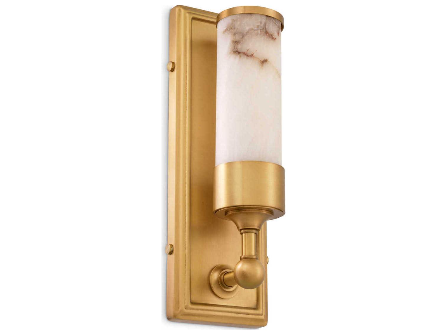 Eichholtz Valentine Antique Brass Alabaster Wall Lamp
