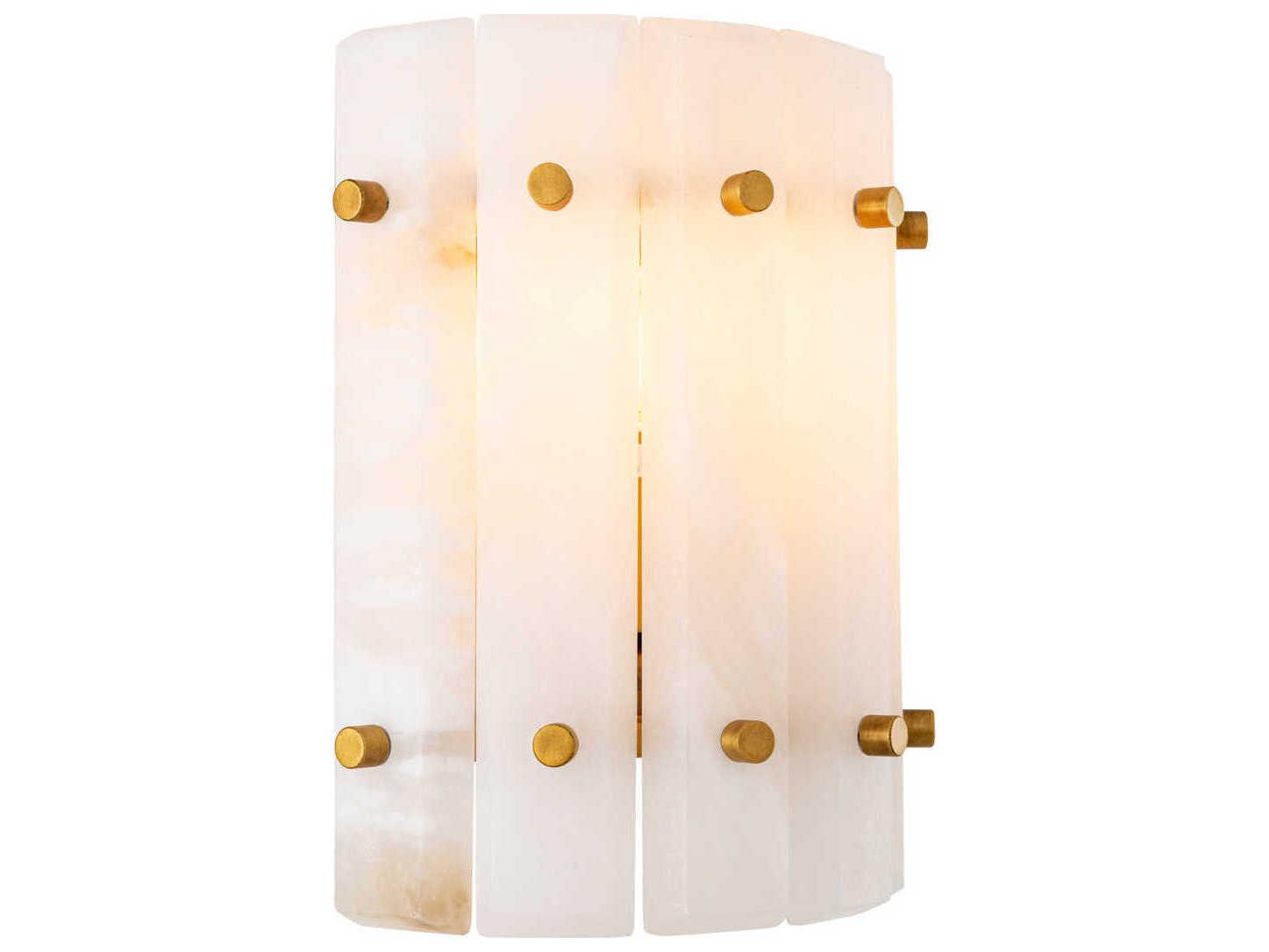 Eichholtz Blason Single Antique Brass Alabaster Wall Lamp