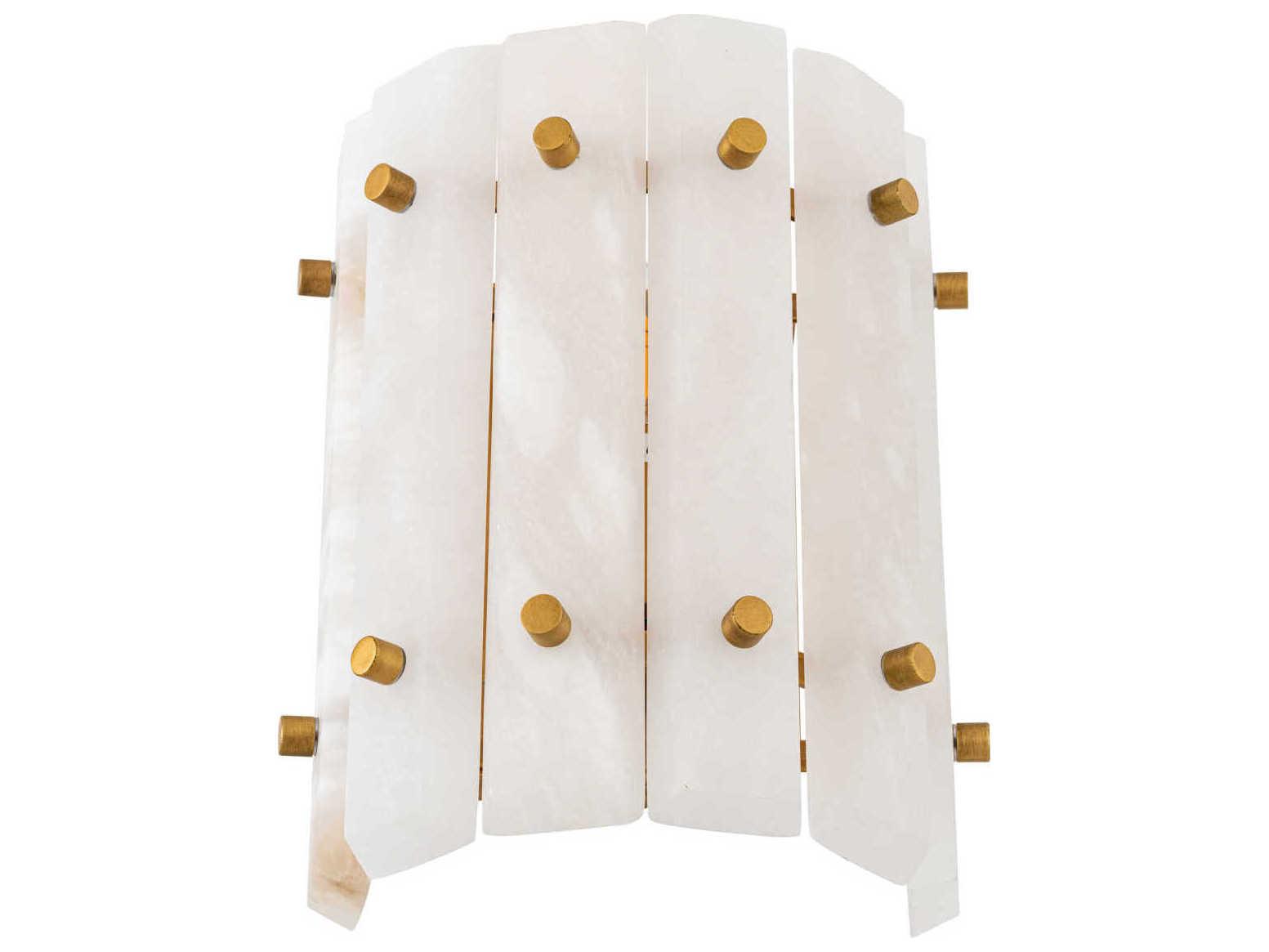 Eichholtz Blason Single Antique Brass Alabaster Wall Lamp