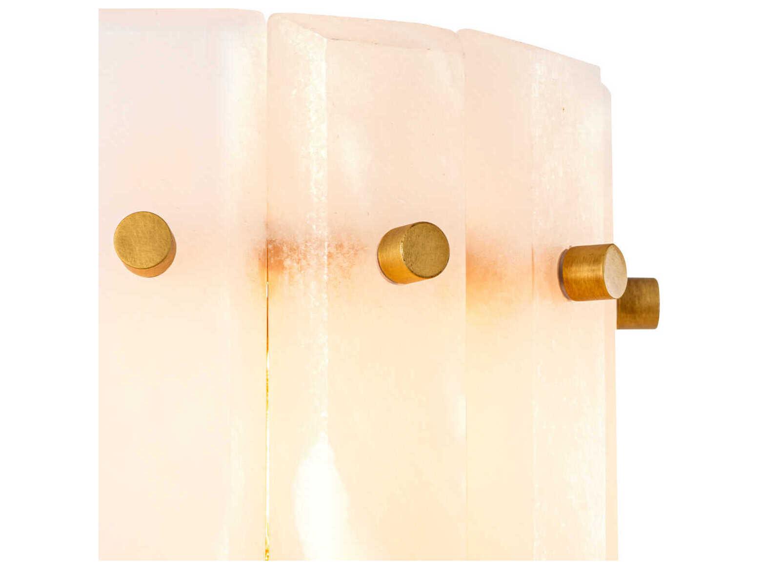 Eichholtz Blason Single Antique Brass Alabaster Wall Lamp