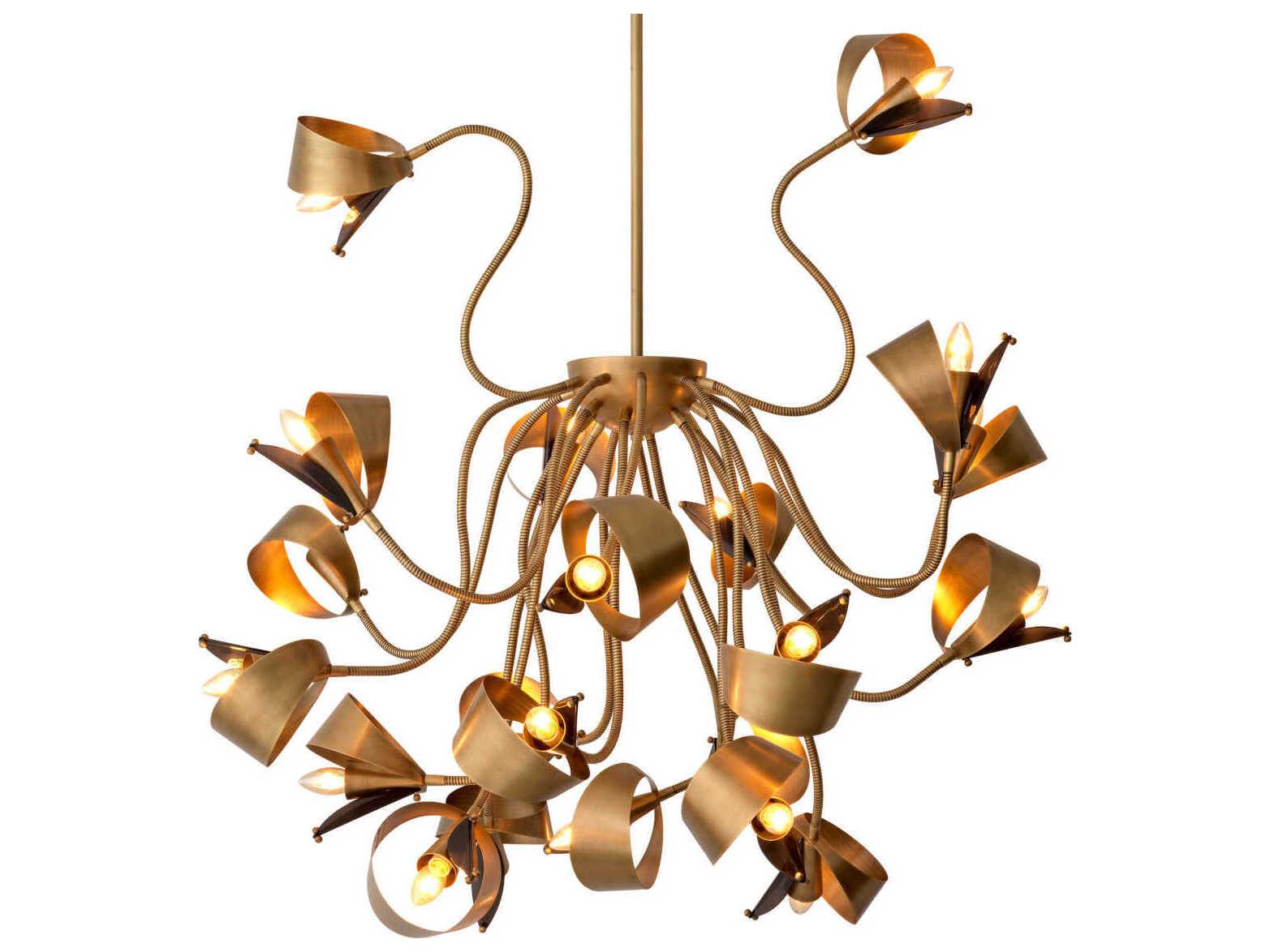 Eichholtz Corrientes Antique Brass Chandelier