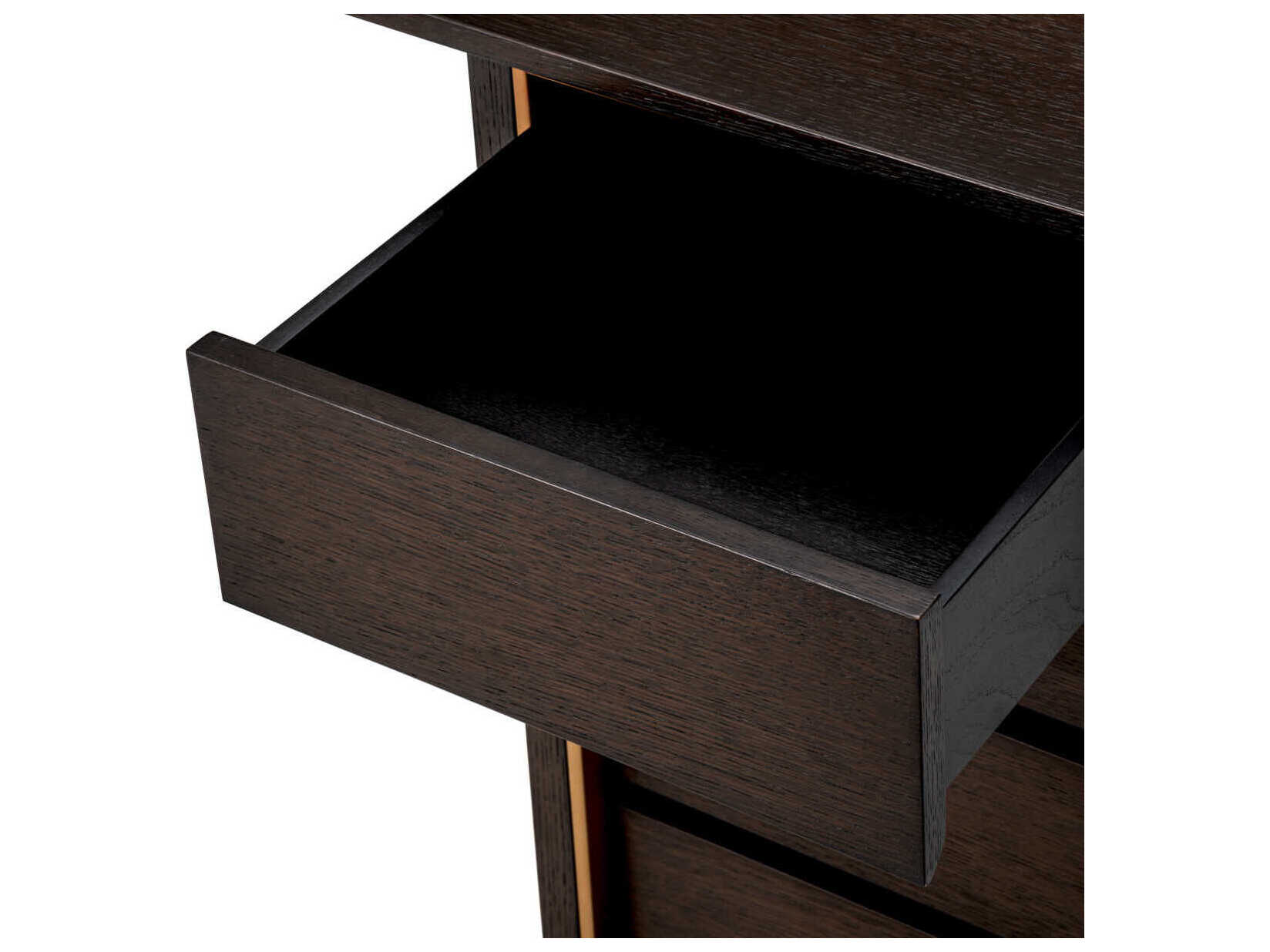 Eichholtz Del Rio Mocha Oak Veneer Brushed Brass Desk