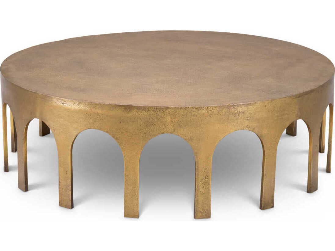 Eichholtz Gardini Vintage Brass Coffee Table