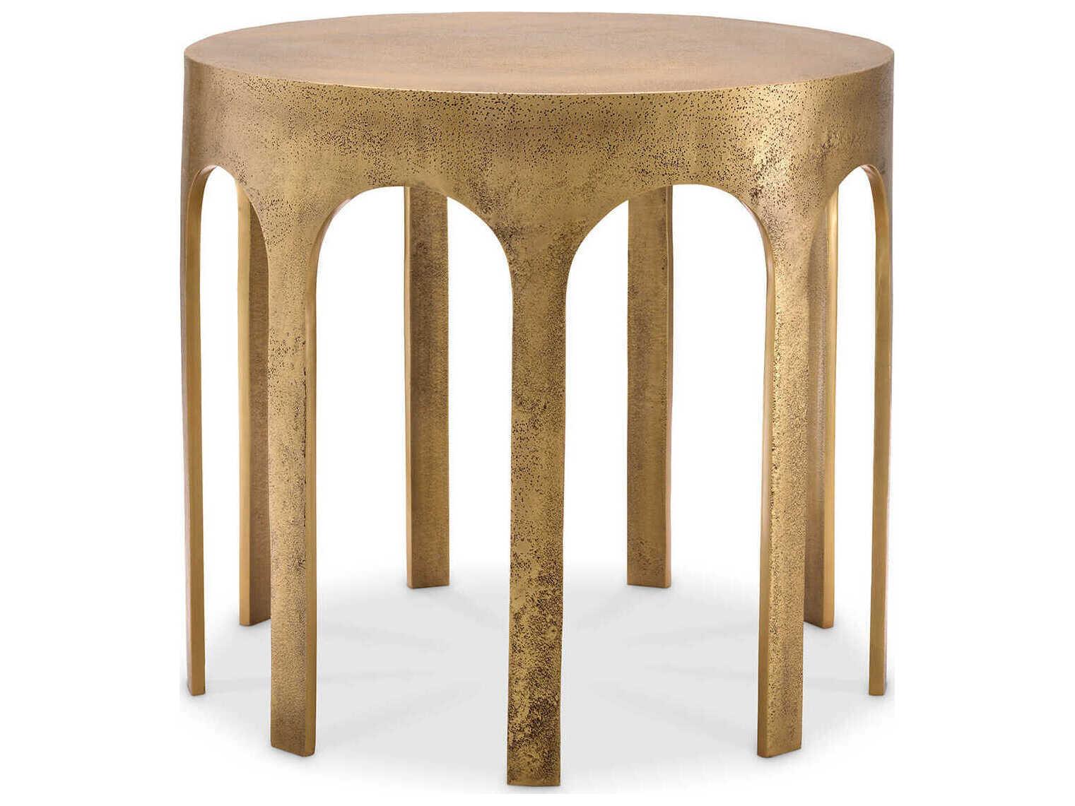 Eichholtz Gardini Vintage Brass Side Table