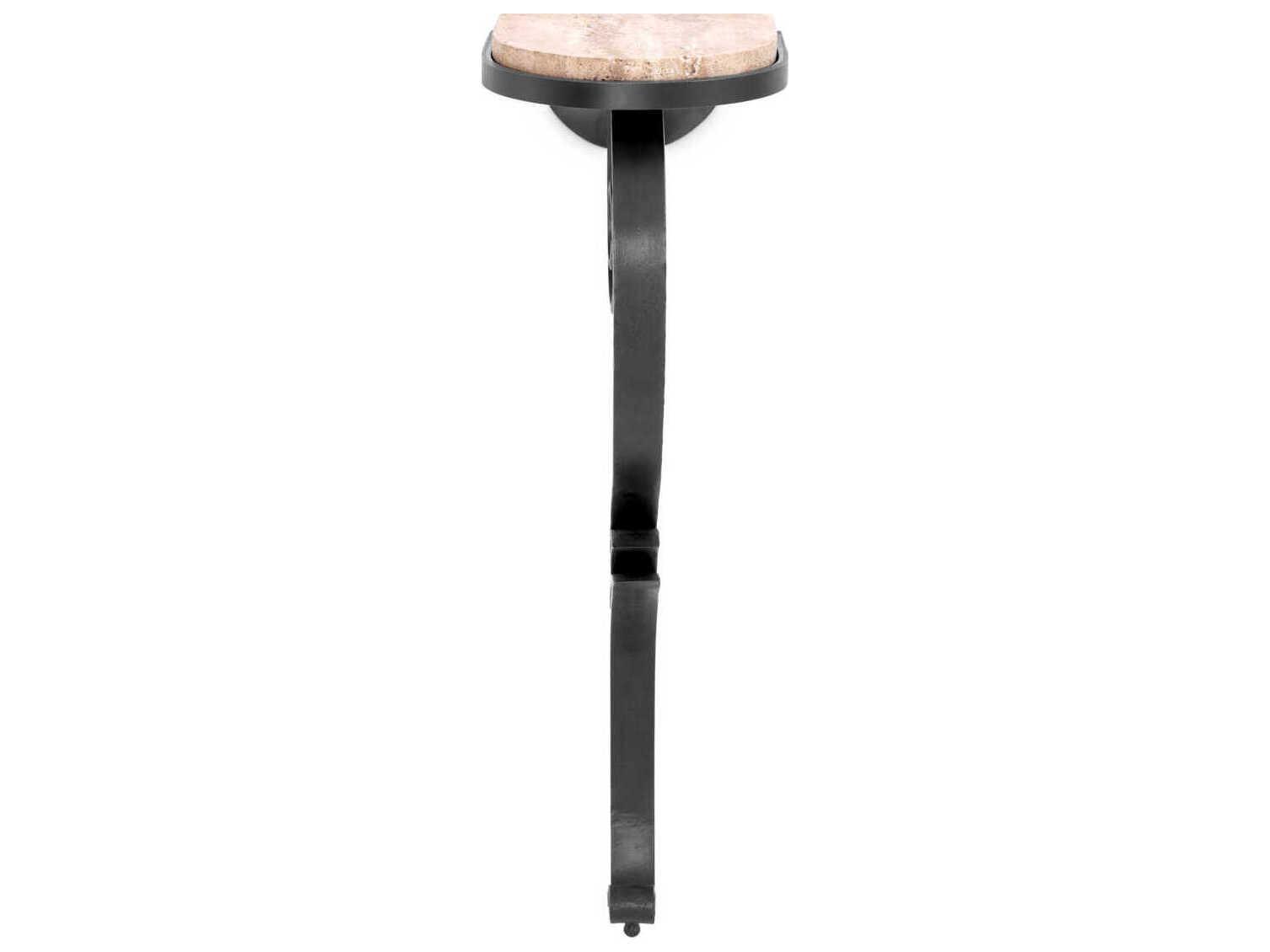 Eichholtz Console Ophira Gunmetal Travertine Wall