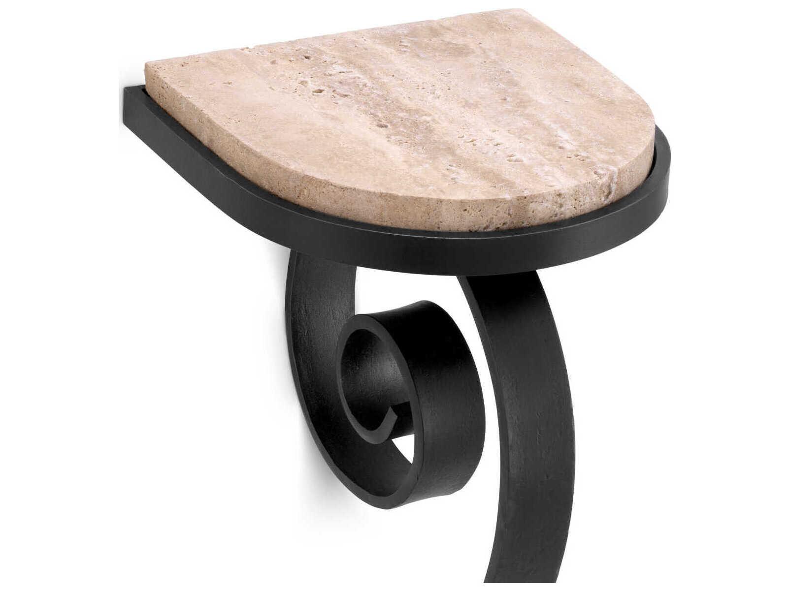 Eichholtz Console Ophira Gunmetal Travertine Wall