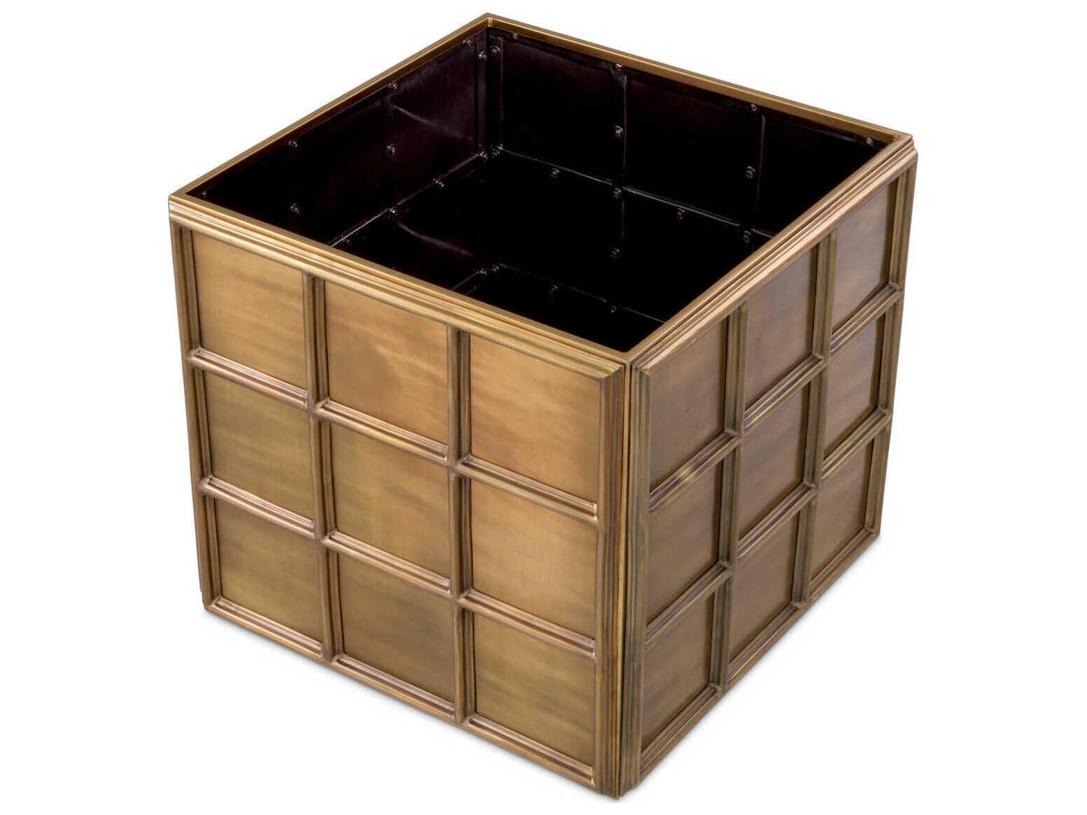 Eichholtz Grid Vintage Brass Planter