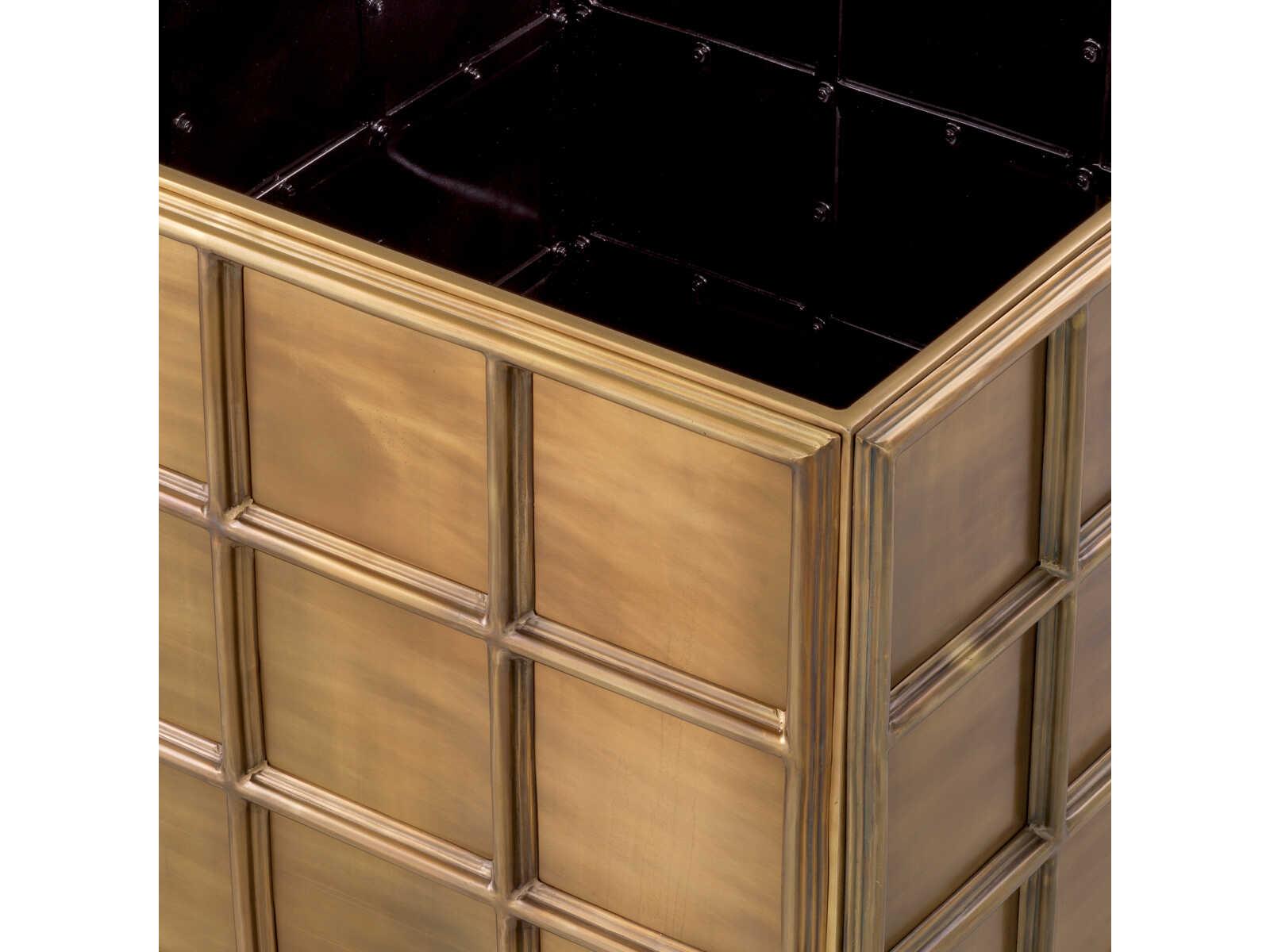 Eichholtz Grid Vintage Brass Planter