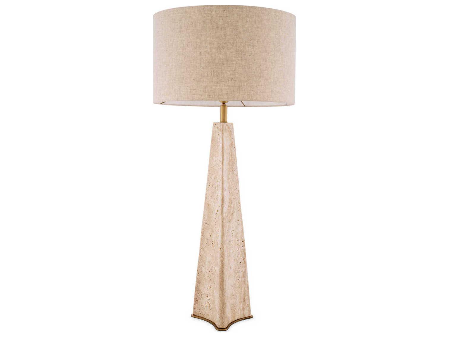 Eichholtz Benson Travertine Incl Shade Table Lamp