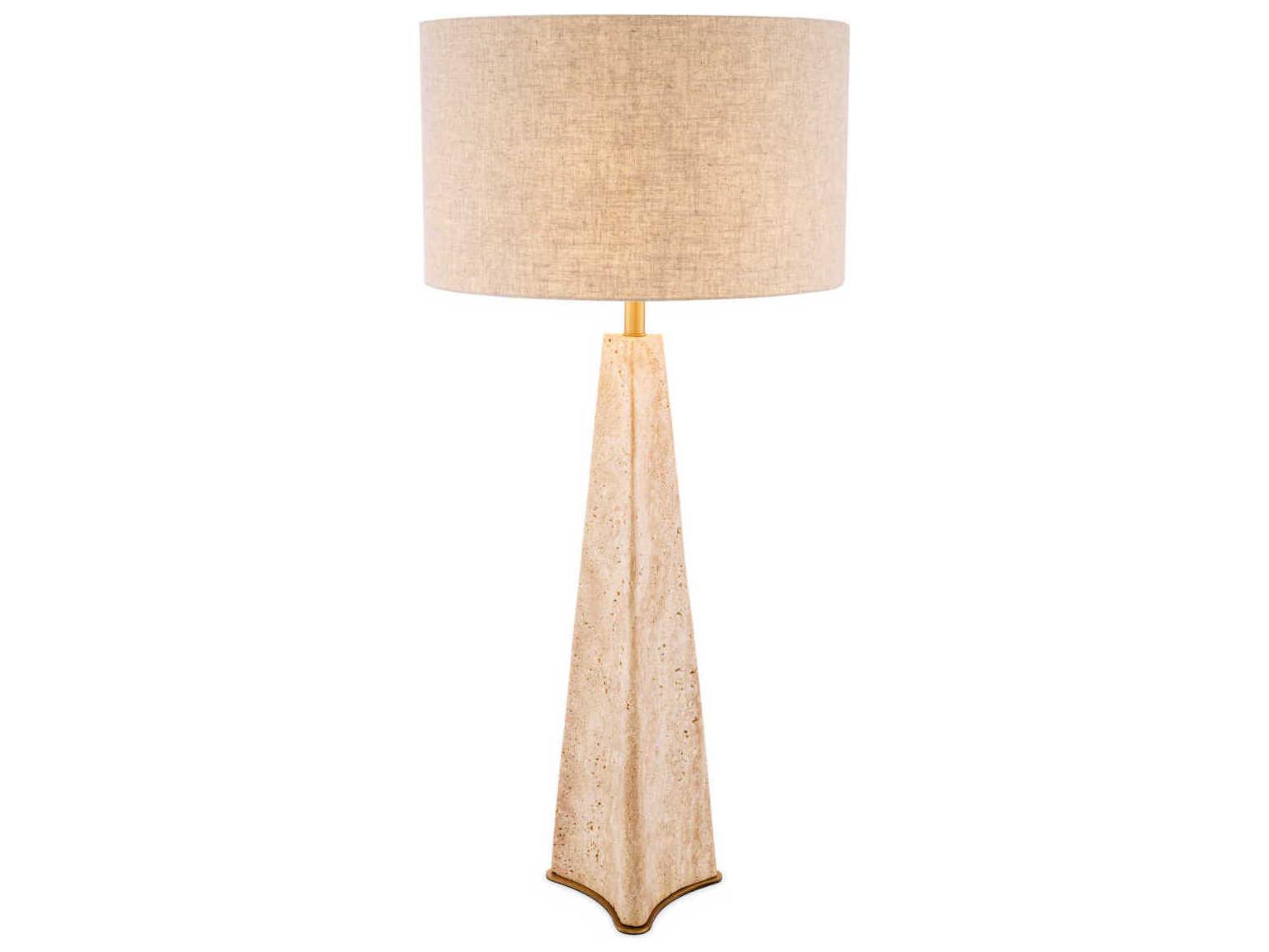 Eichholtz Benson Travertine Incl Shade Table Lamp