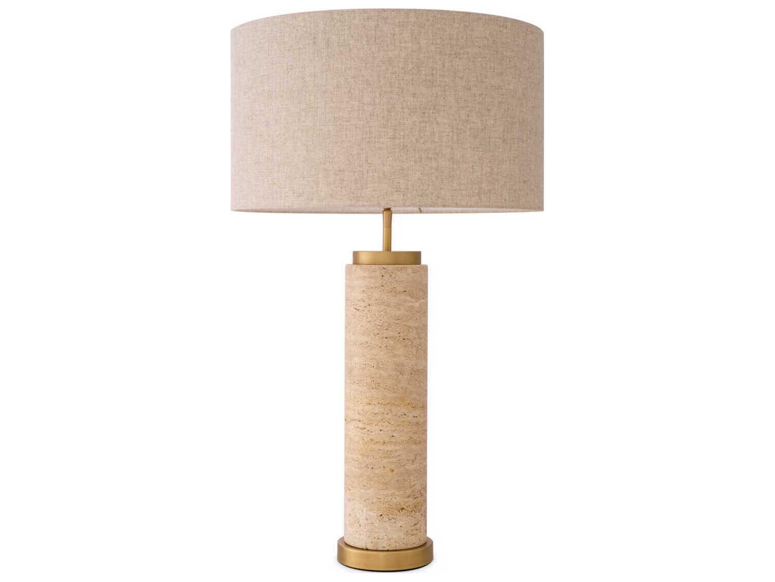 Eichholtz Lxry Travertine Incl Shade Table Lamp