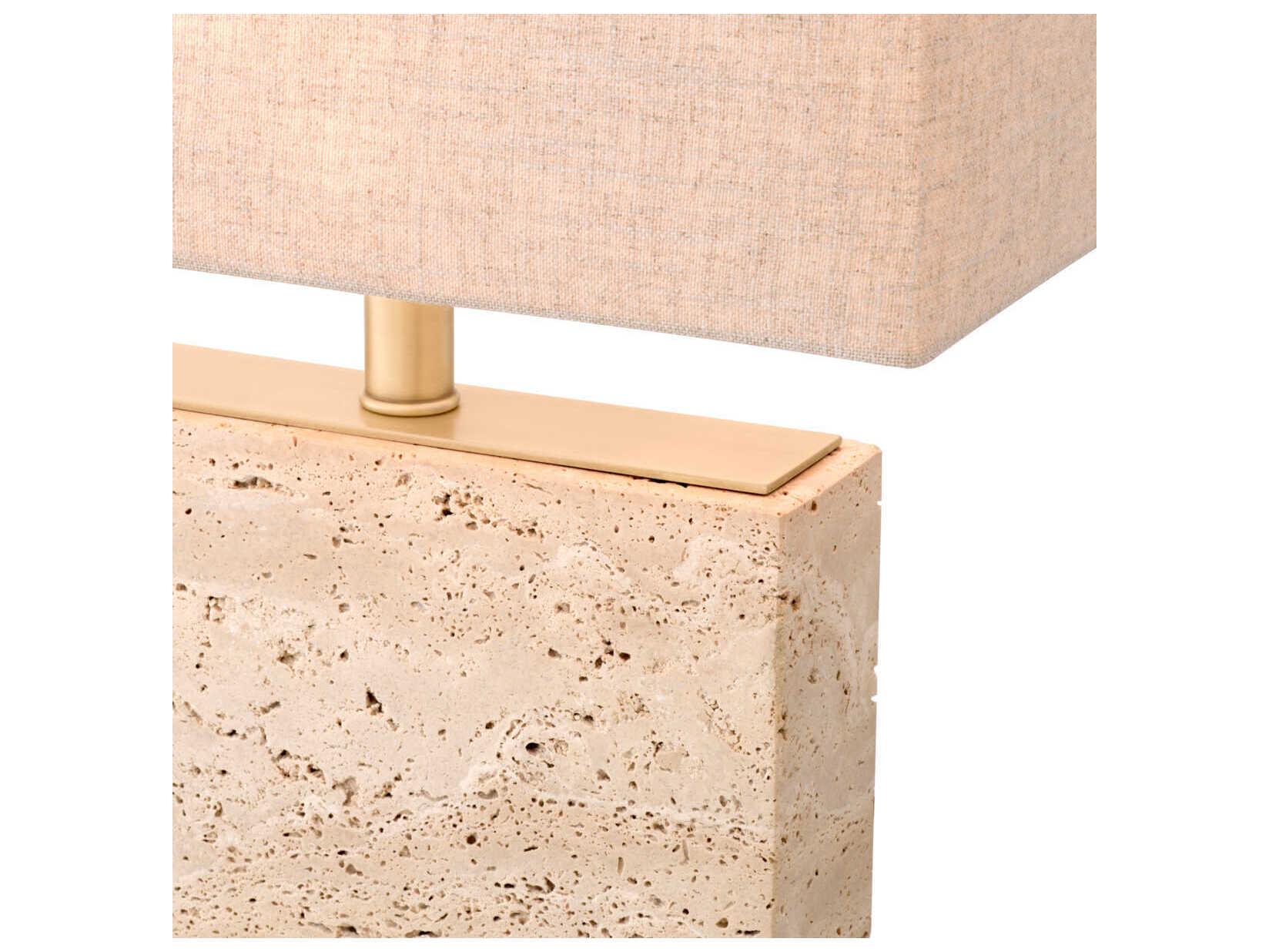 Eichholtz Newton S Travertine Incl Shade Table Lamp