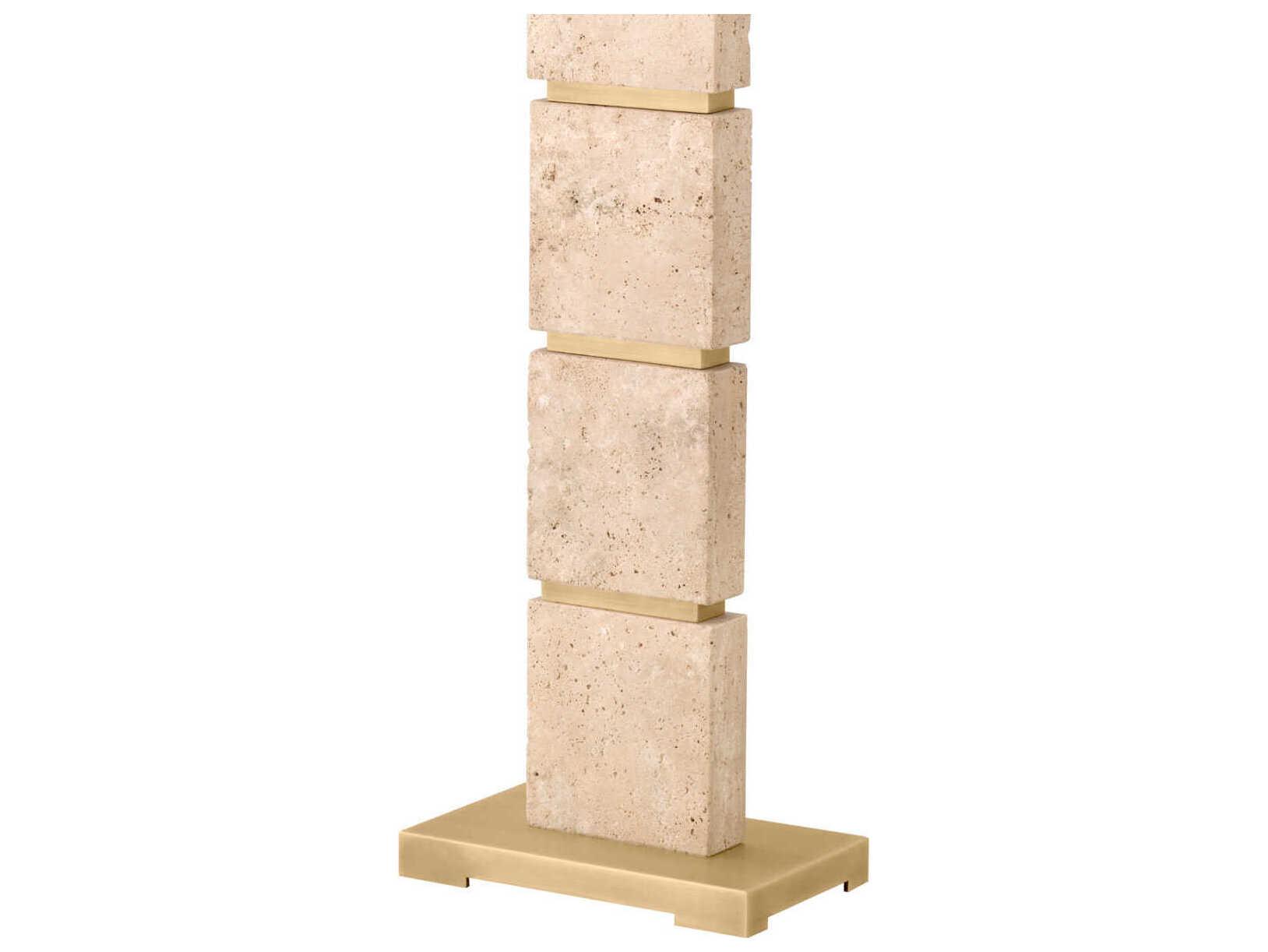 Eichholtz Newton Travertine Incl Shade Floor Lamp