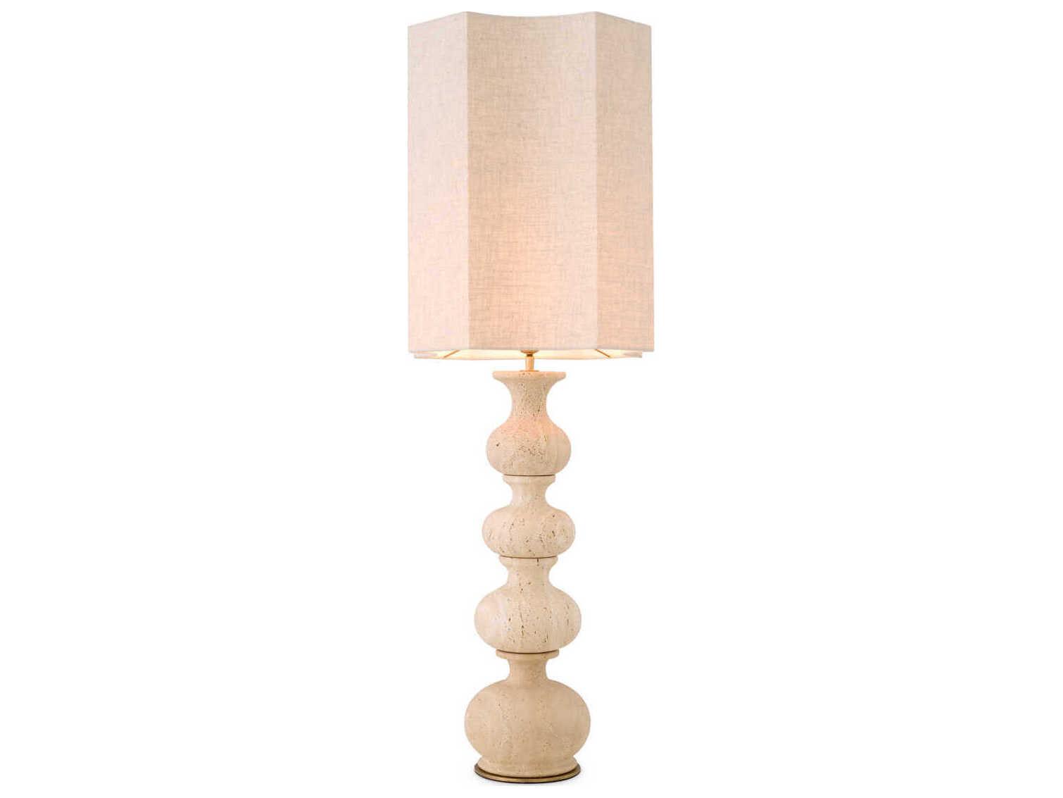 Eichholtz Mabel Travertine Incl Shade Table Lamp