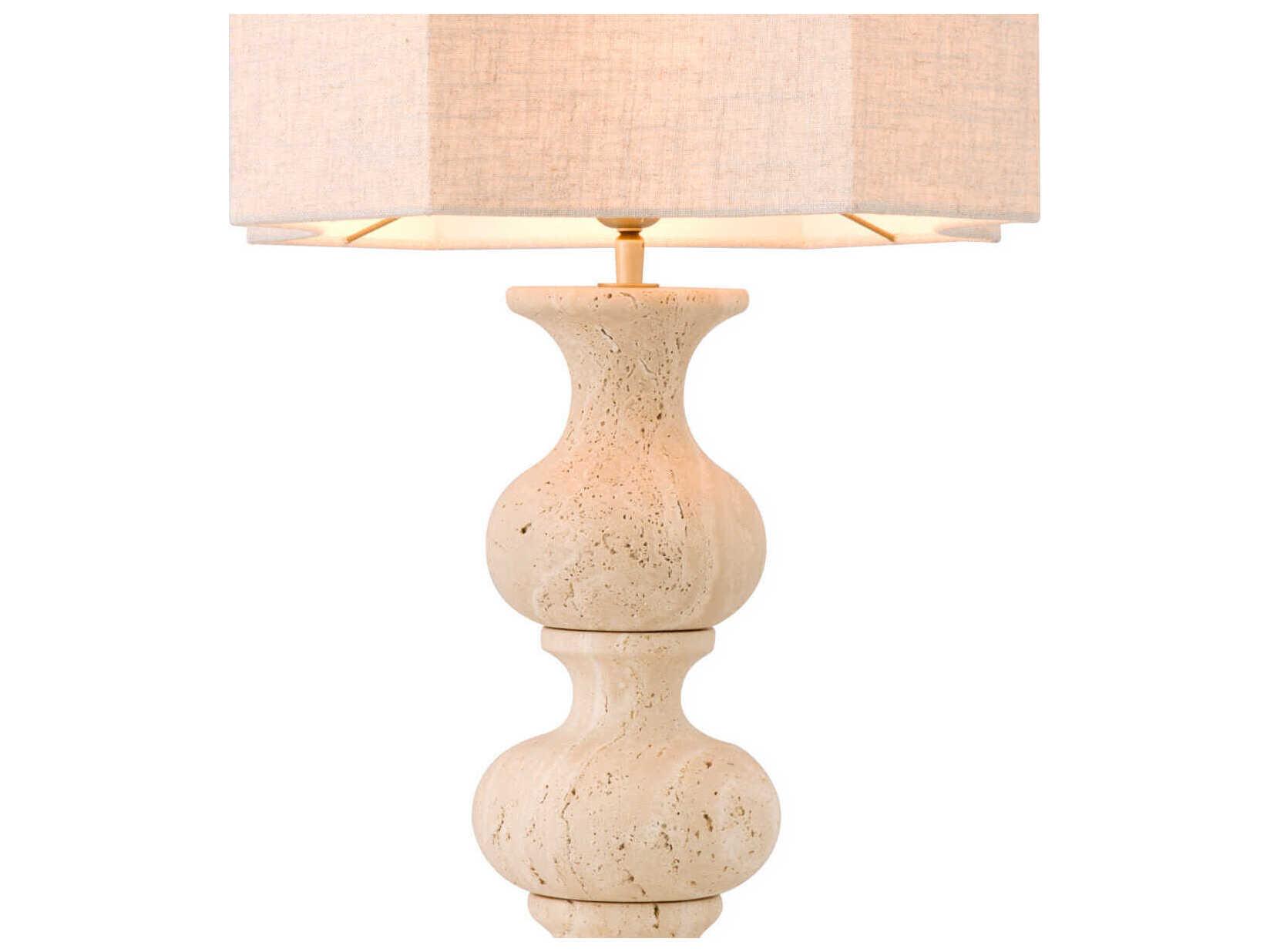 Eichholtz Mabel Travertine Incl Shade Table Lamp