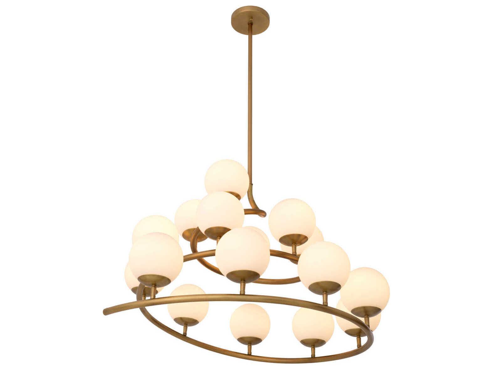 Eichholtz Brissac Antique Brass Chandelier