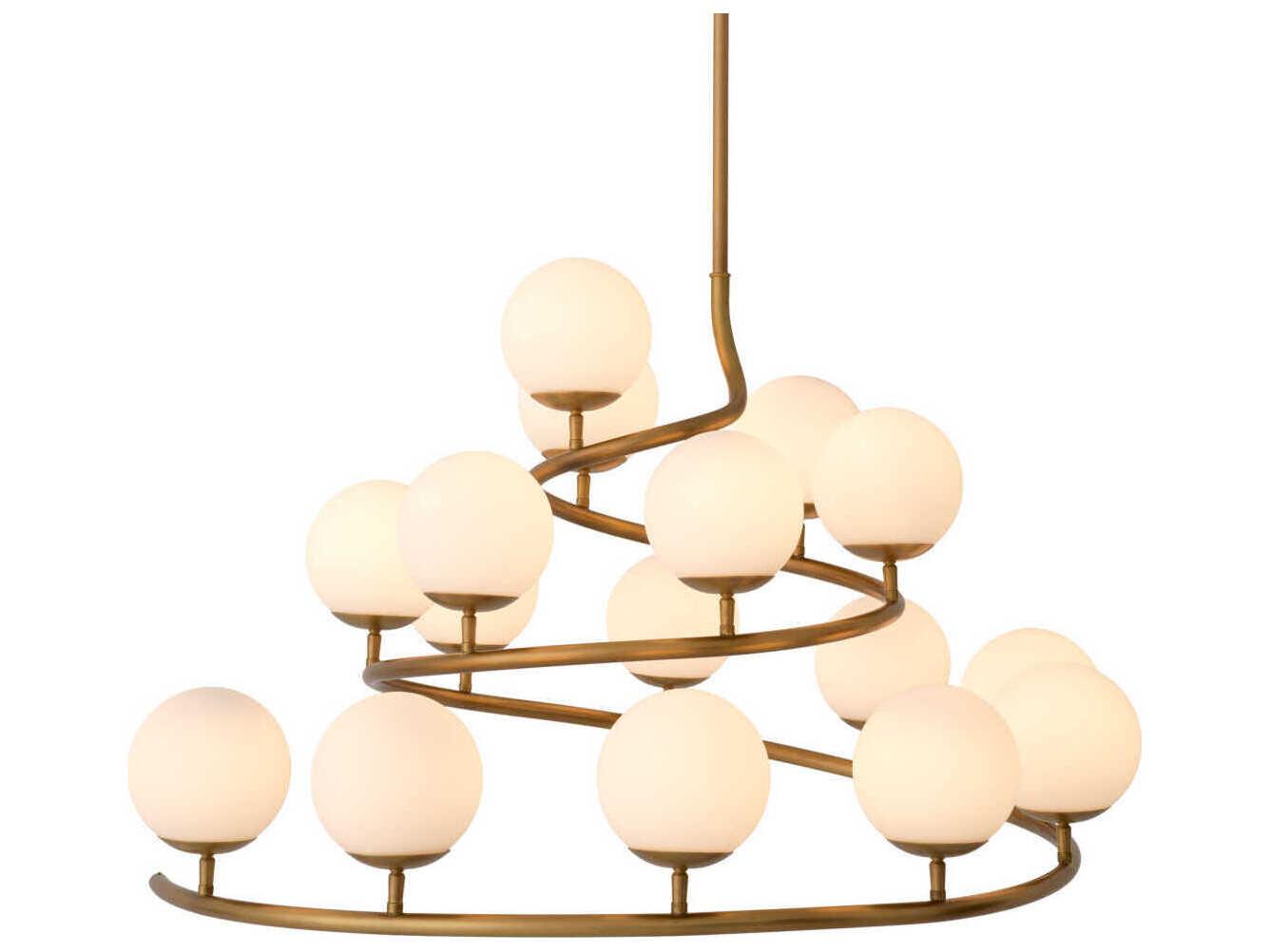 Eichholtz Brissac Antique Brass Chandelier