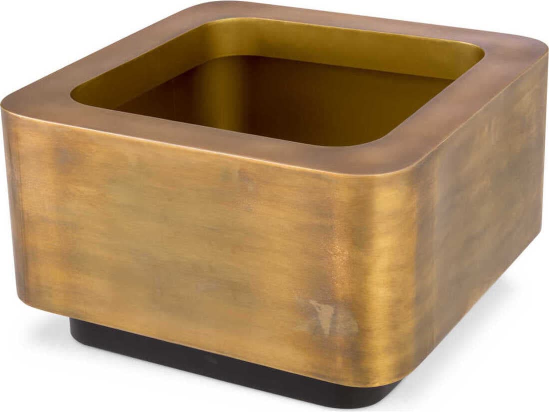 Eichholtz Jasper Square Vintage Brass Planter