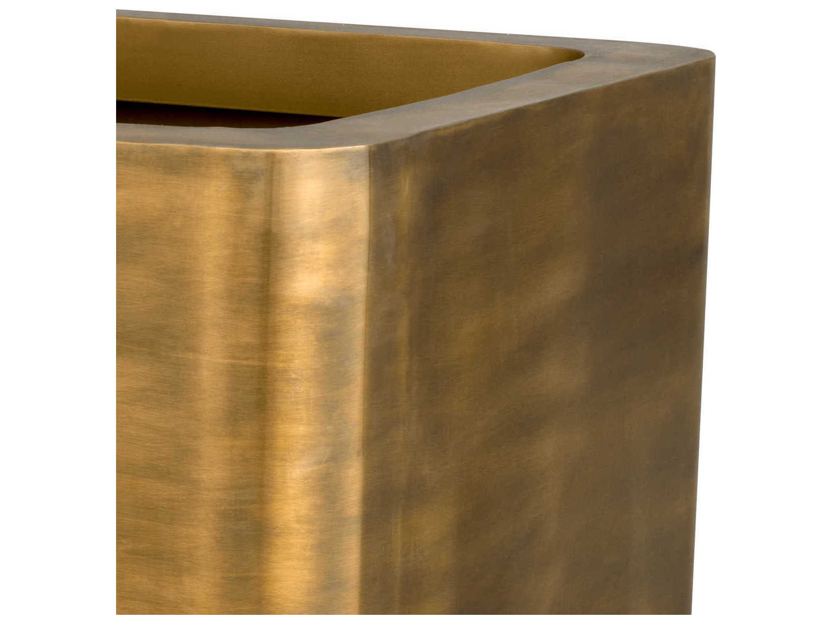 Eichholtz Jasper Square Vintage Brass Planter