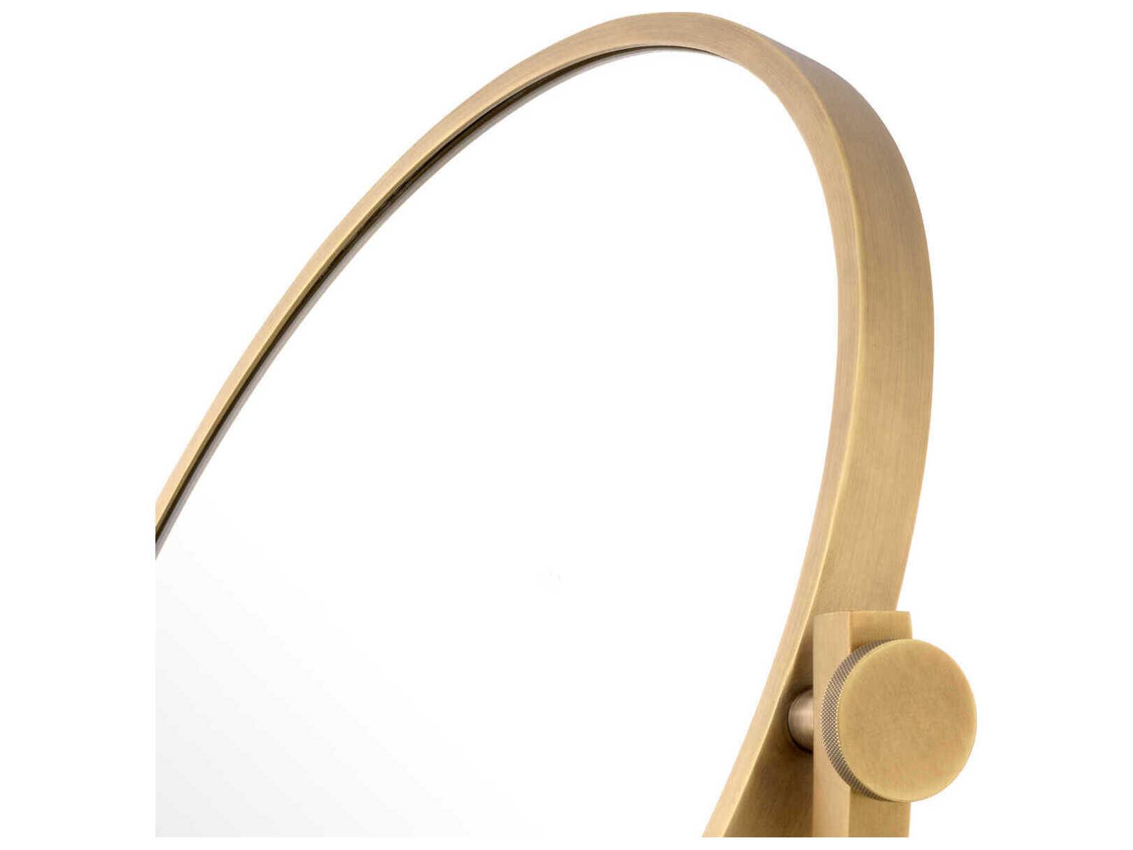 Eichholtz Briancon Travertine Antique Brass Table Mirror