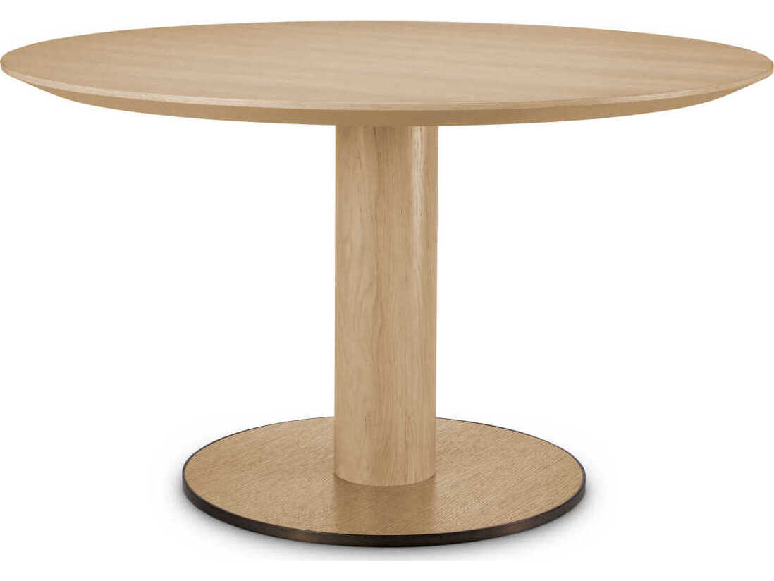 Eichholtz Astro Natural Oak Veneer Bronze Dining Table