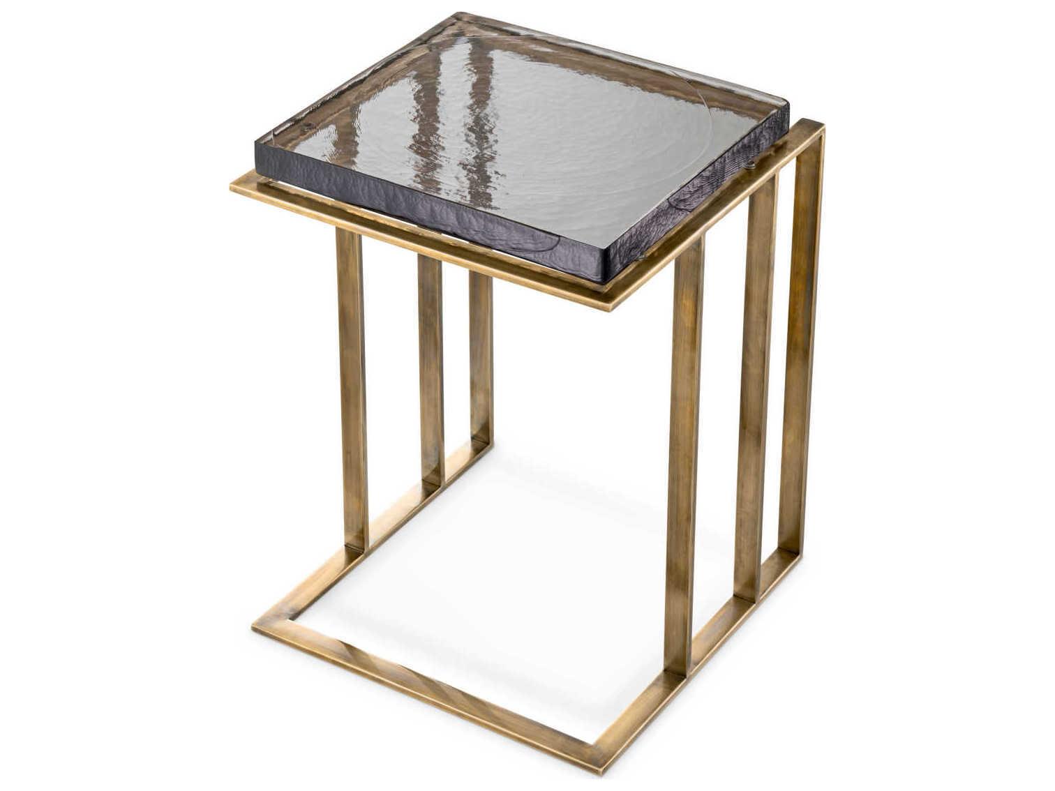 Eichholtz Crescent Vintage Brass Side Table