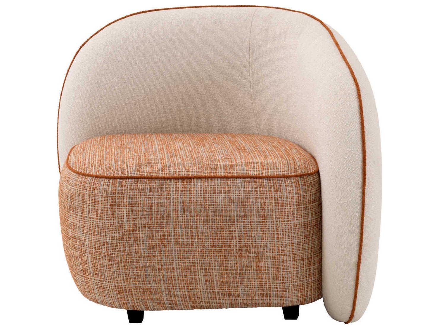 Eichholtz San Marino Right Sarra Off-White Tressa Orange Chair