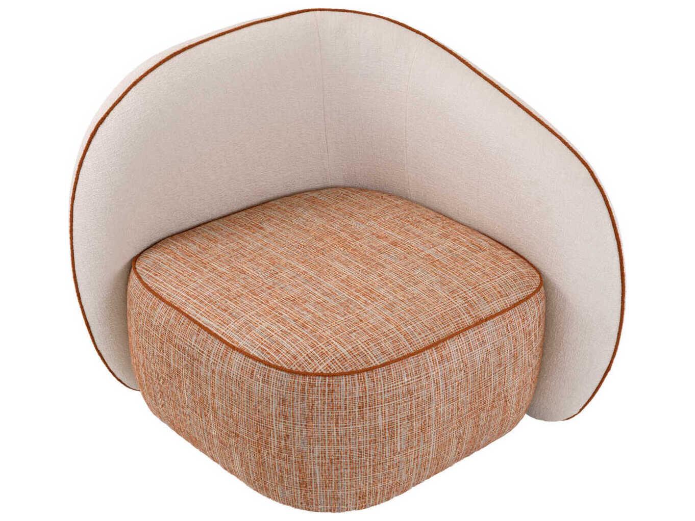 Eichholtz San Marino Right Sarra Off-White Tressa Orange Chair