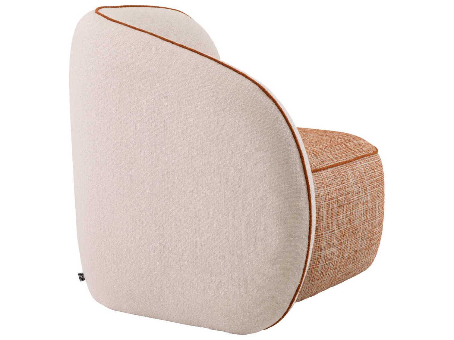 Eichholtz San Marino Left Sarra Off-White Tressa Orange Chair