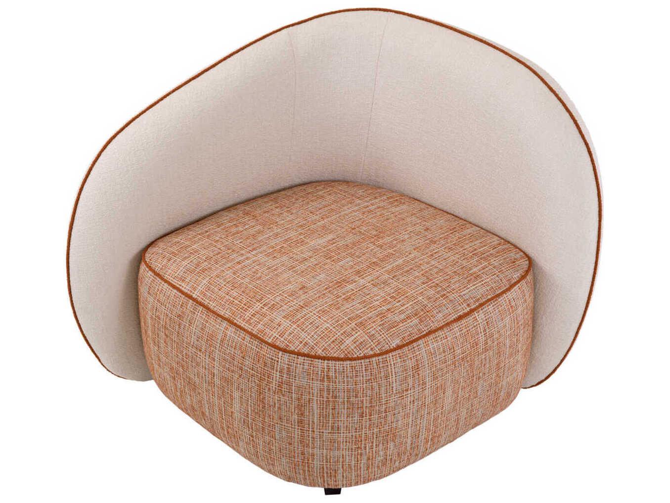 Eichholtz San Marino Left Sarra Off-White Tressa Orange Chair