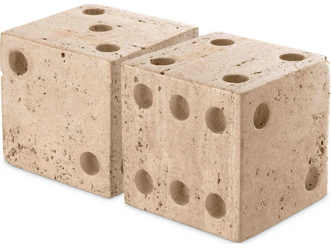 Eichholtz Visa Travertine Desk Accessory Set of 2