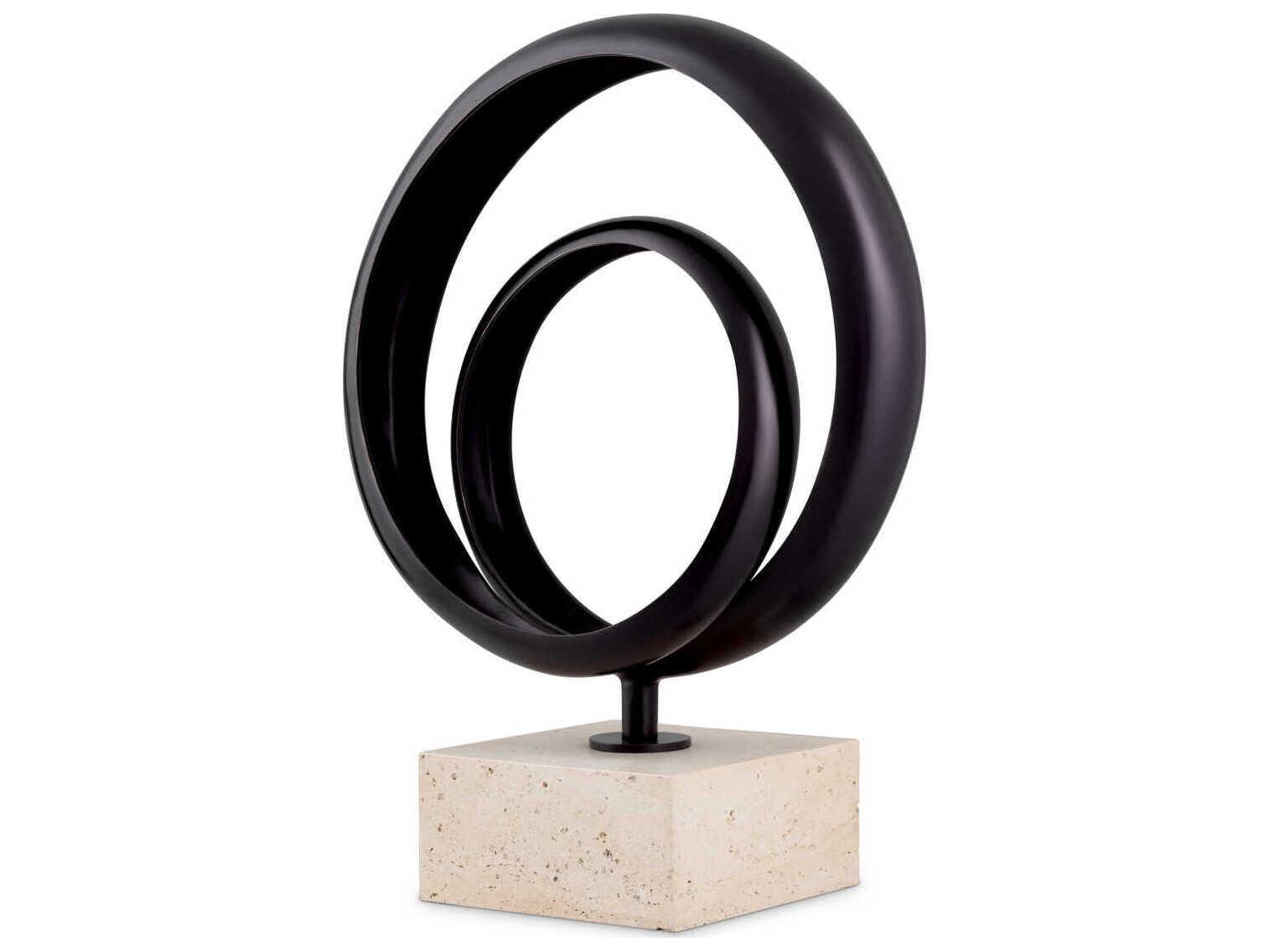 Eichholtz Elena Bronze Highlight Travertine Object