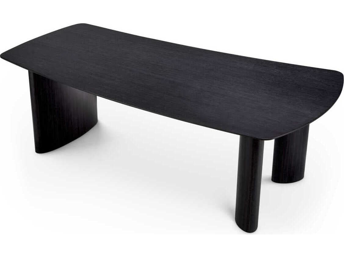Eichholtz Bergman S Charcoal Grey Oak Veneer Dining Table