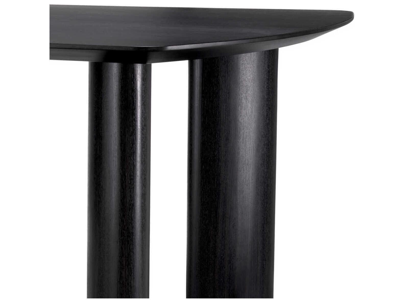 Eichholtz Bergman S Charcoal Grey Oak Veneer Dining Table