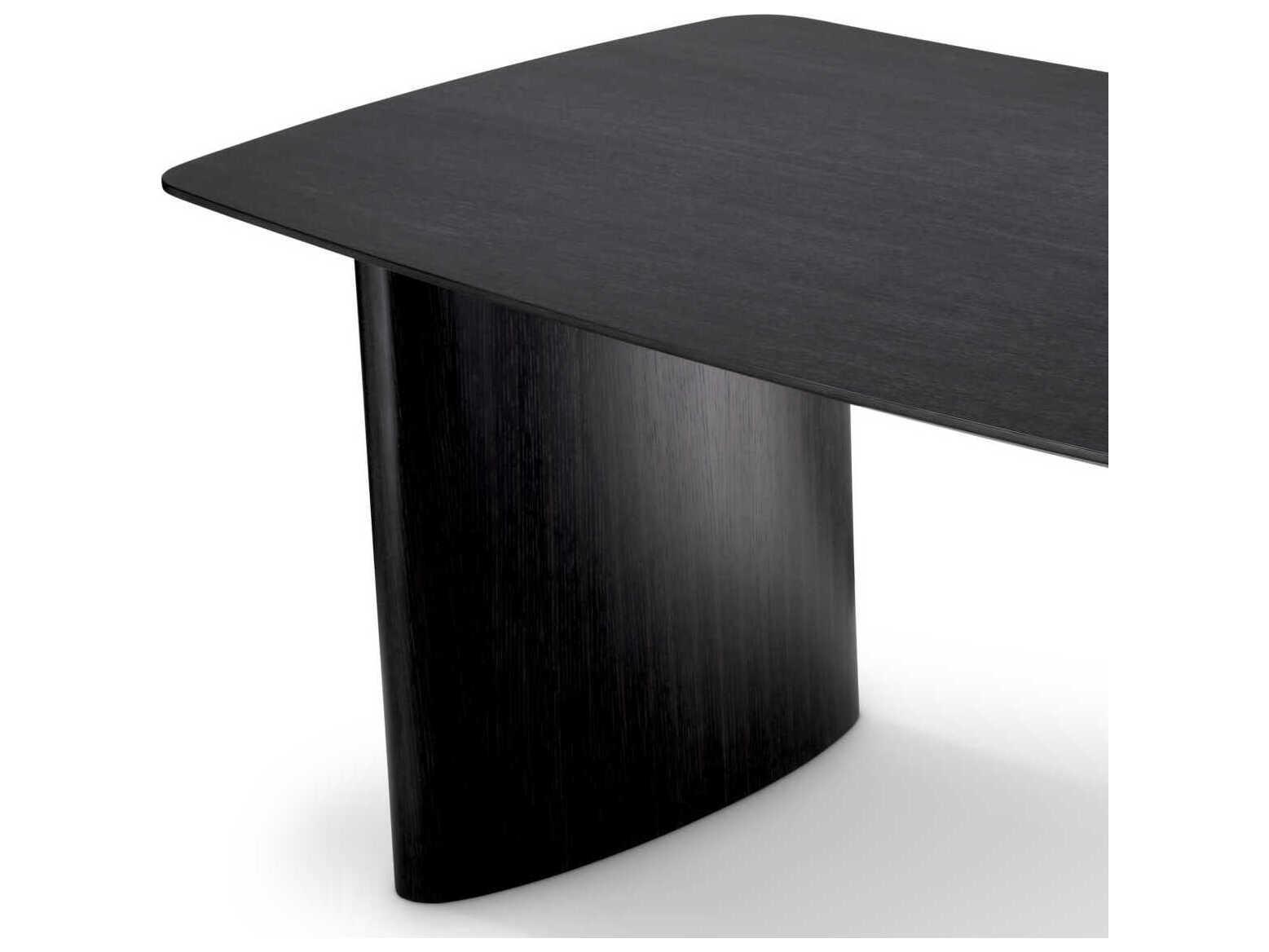 Eichholtz Bergman S Charcoal Grey Oak Veneer Dining Table