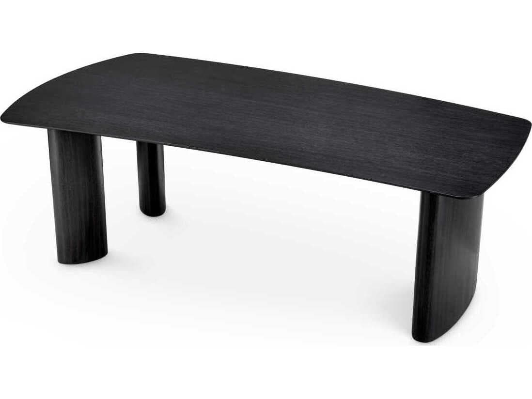 Eichholtz Bergman S Charcoal Grey Oak Veneer Dining Table