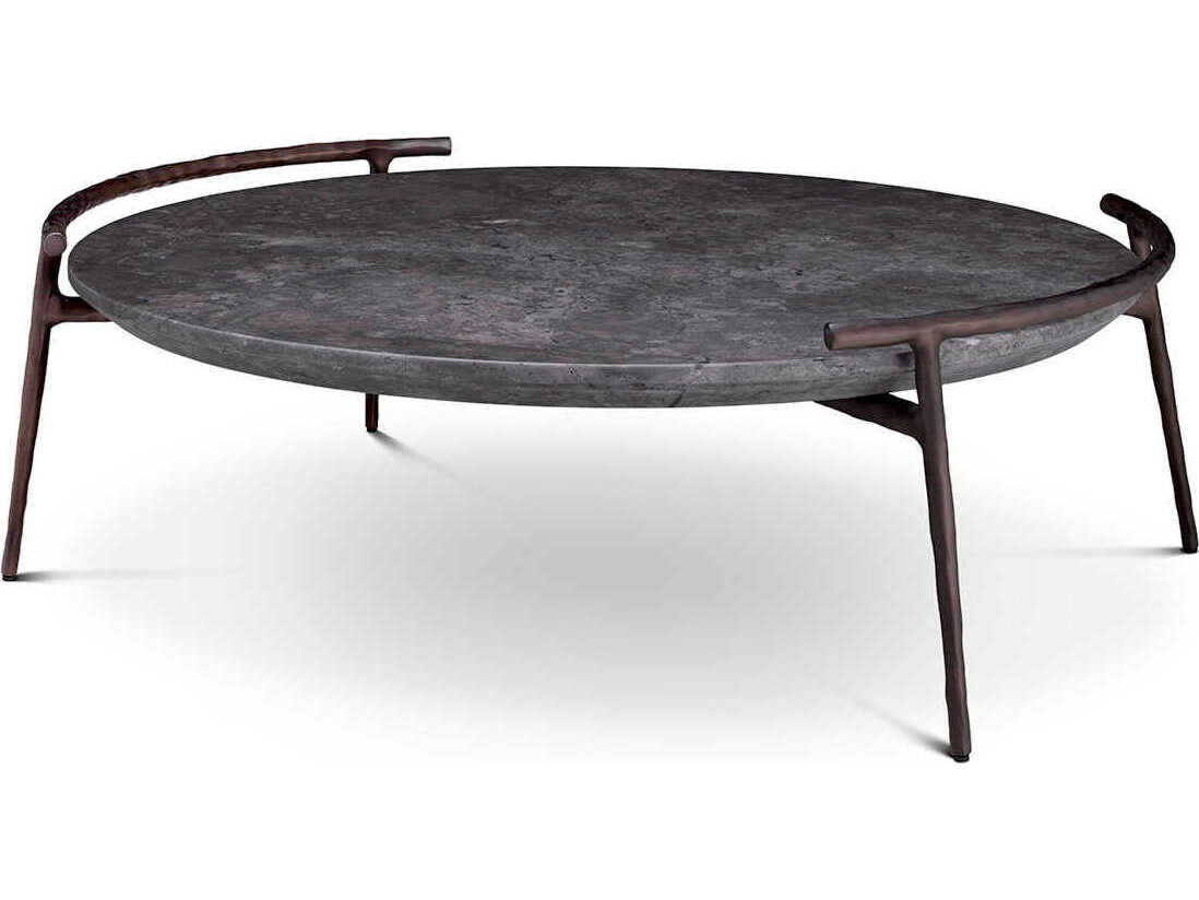 Eichholtz Arca Grey Marble Bronze Coffee Table