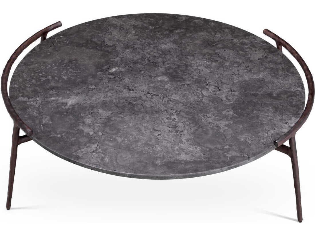 Eichholtz Arca Grey Marble Bronze Coffee Table