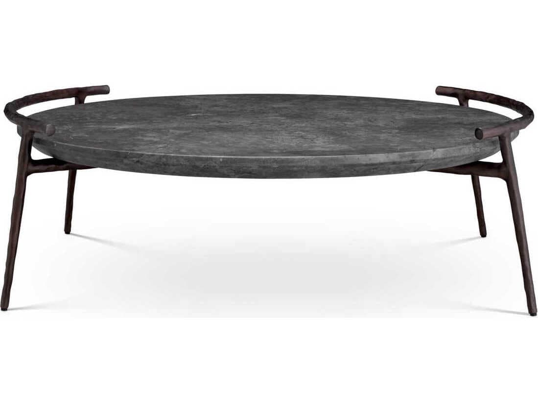 Eichholtz Arca Grey Marble Bronze Coffee Table