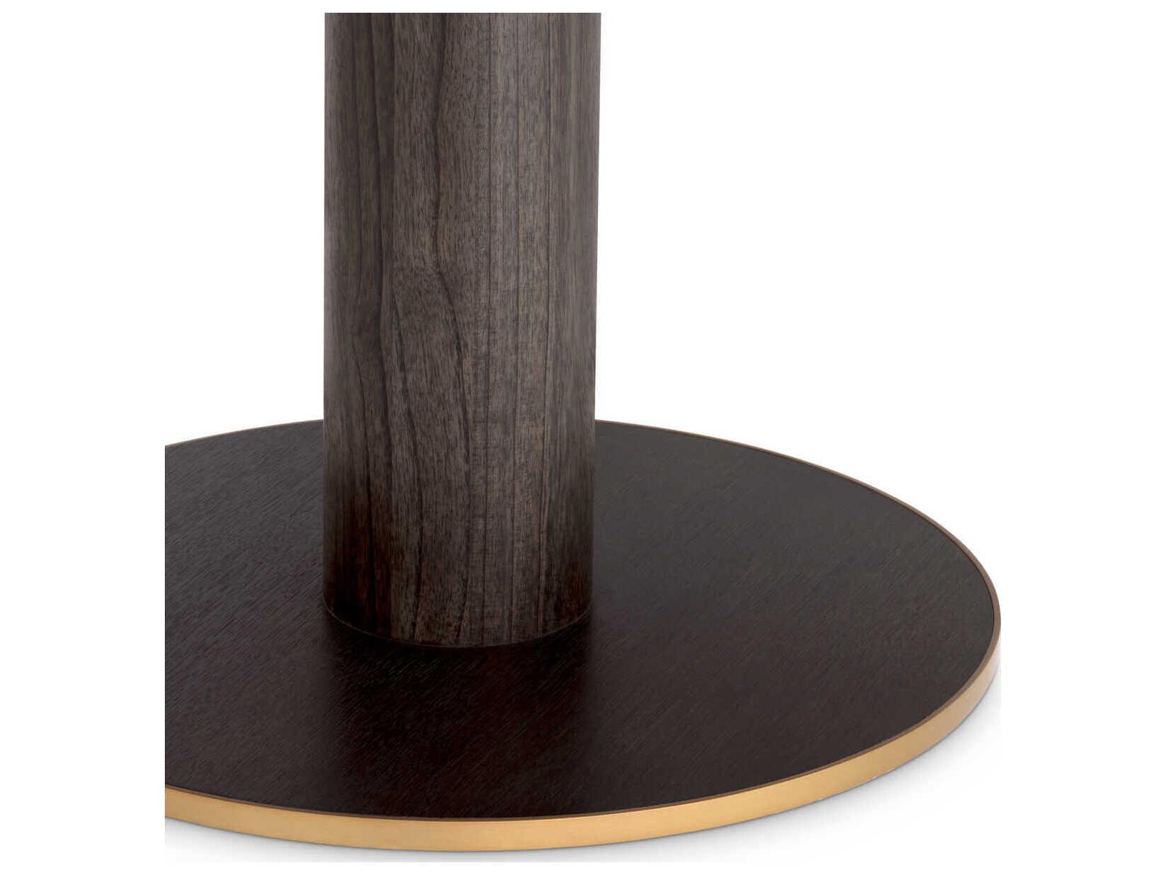 Eichholtz Astro Mocha Oak Veneer Brushed Brass Dining Table