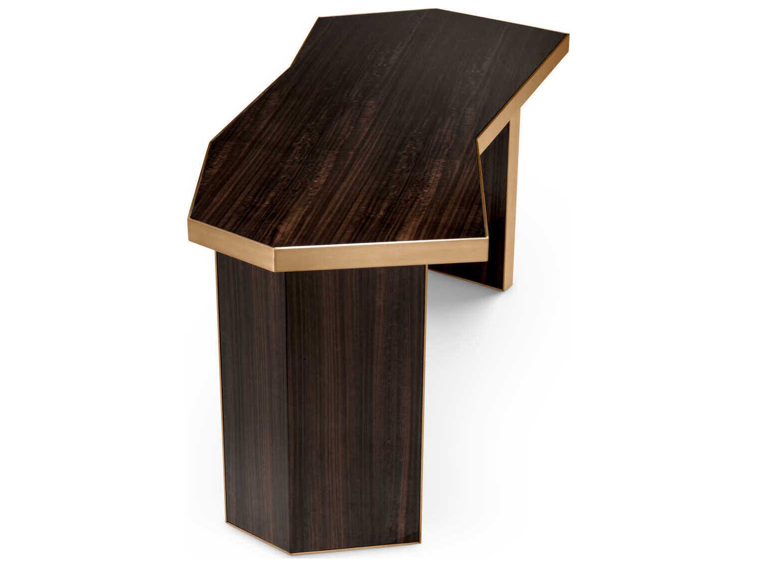 Eichholtz Xenon Eucalyptus Veneer Brushed Brass Desk