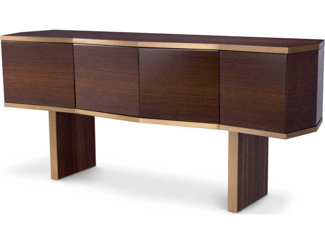 Eichholtz Xenon Eucalyptus Veneer Brushed Brass Dresser