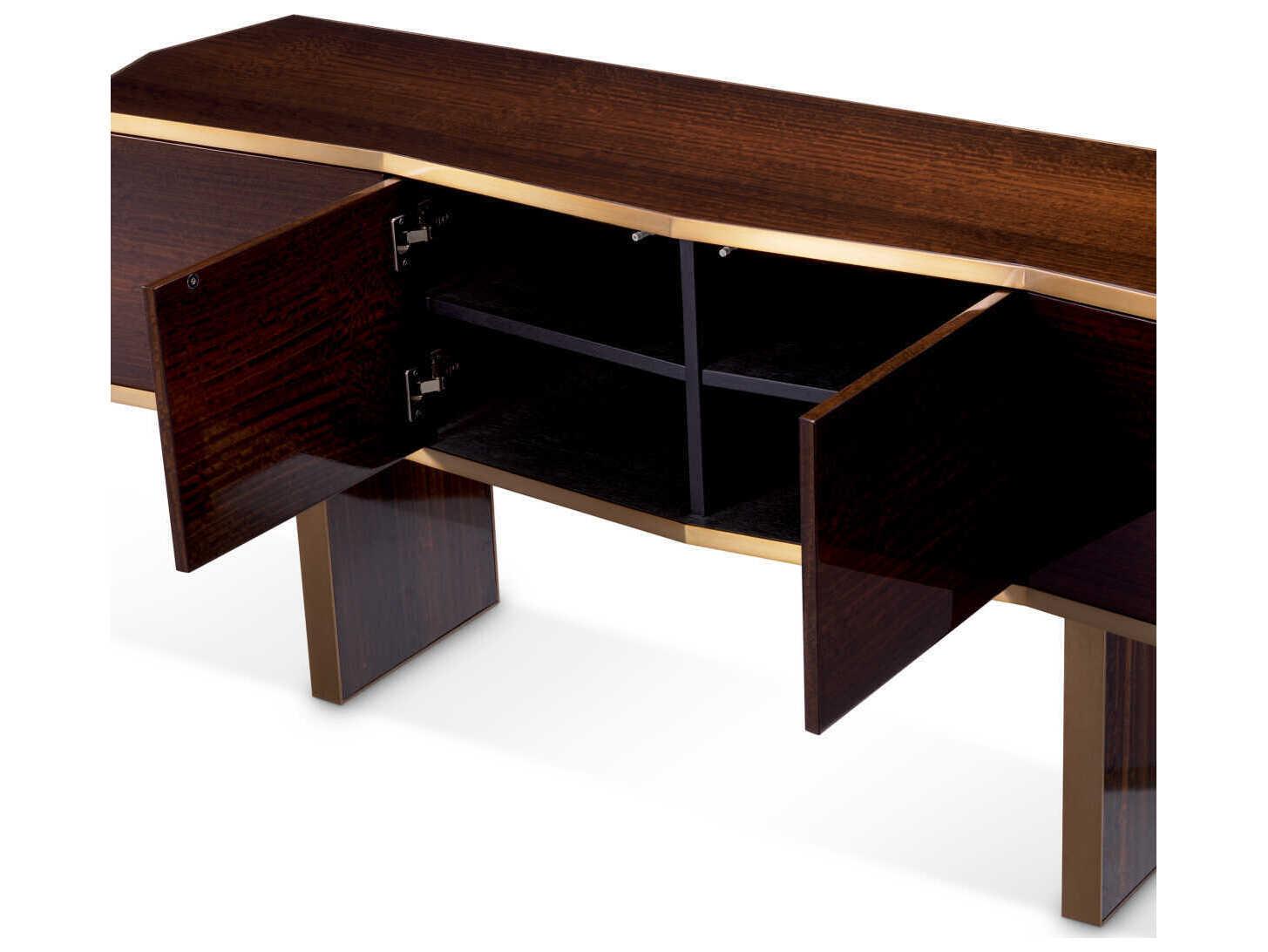 Eichholtz Xenon Eucalyptus Veneer Brushed Brass Dresser