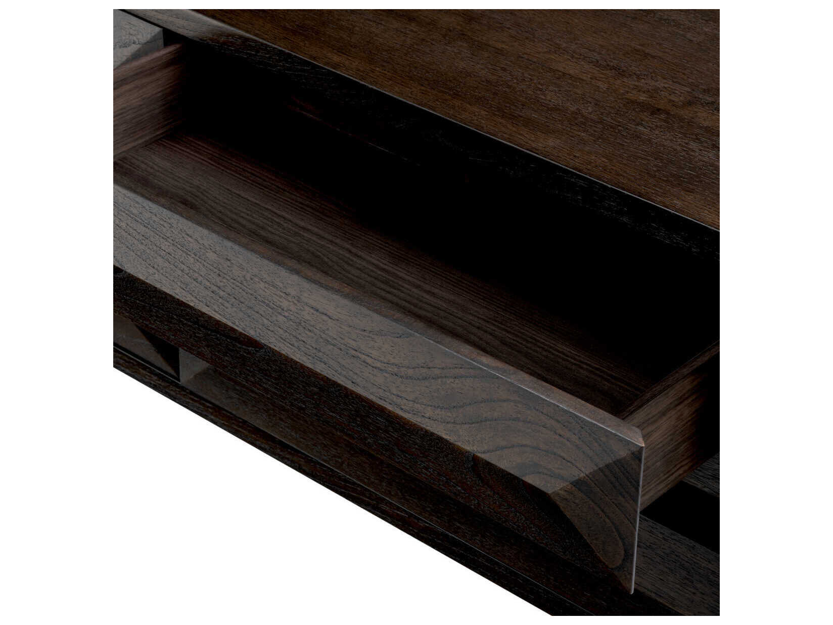 Eichholtz Dresser Denver Mocha Oak Veneer Brushed Brass Drawer