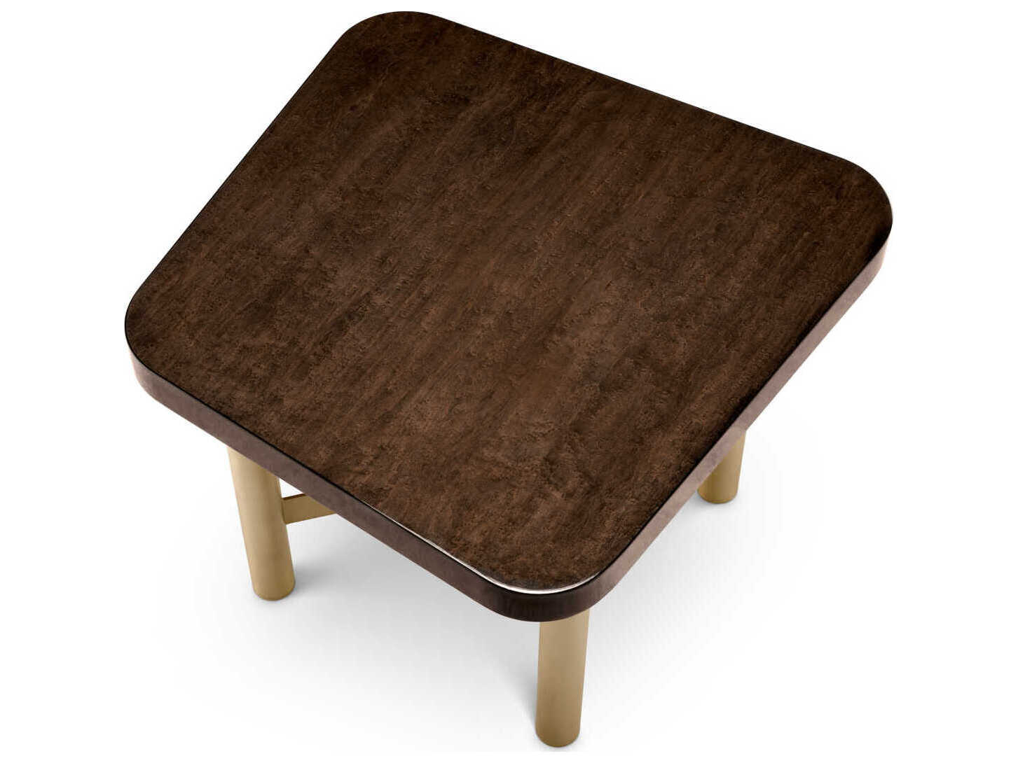 Eichholtz Oracle Maple Veneer High Gloss Brushed Brass Side Table