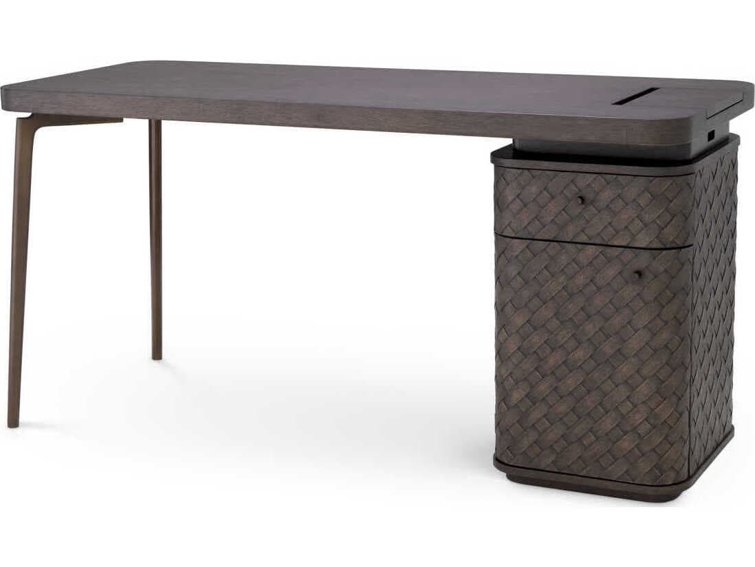 Eichholtz Fiji Woven Oak Veneer Desk