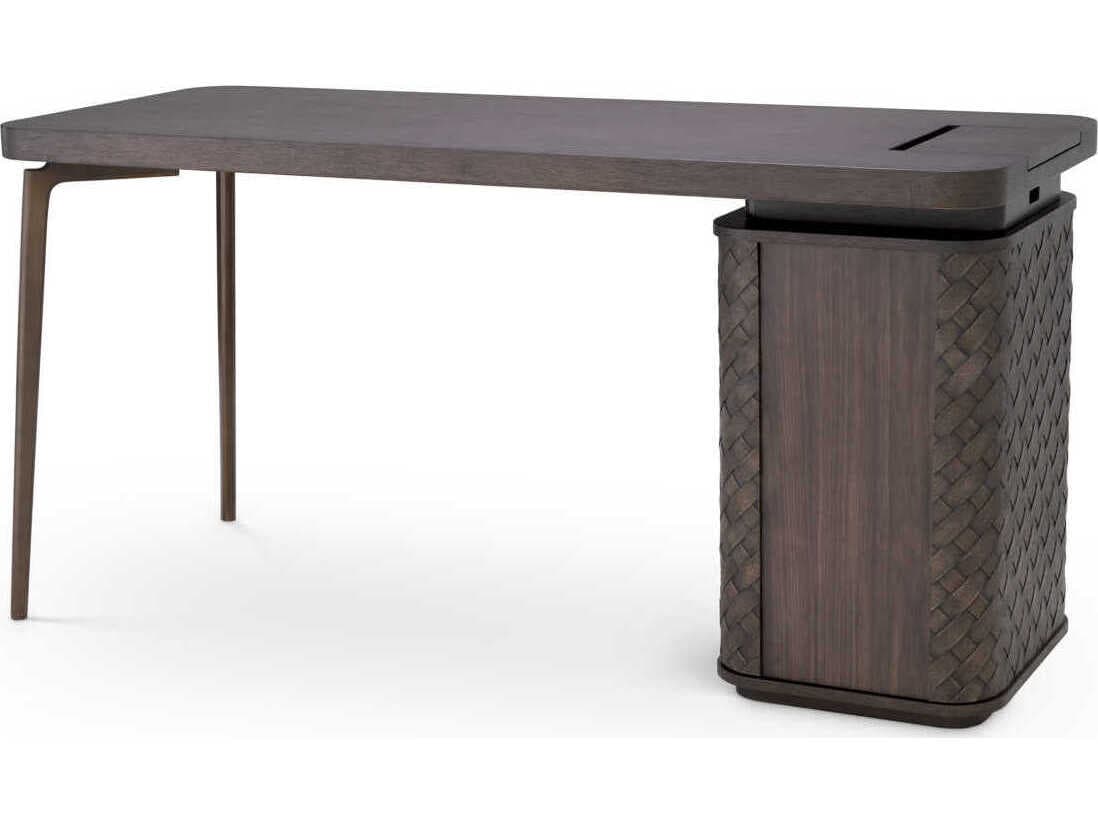 Eichholtz Fiji Woven Oak Veneer Desk