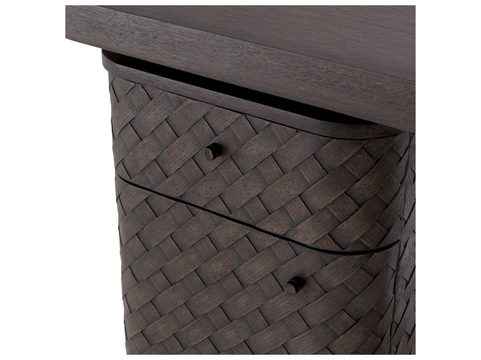 Eichholtz Fiji Woven Oak Veneer Desk