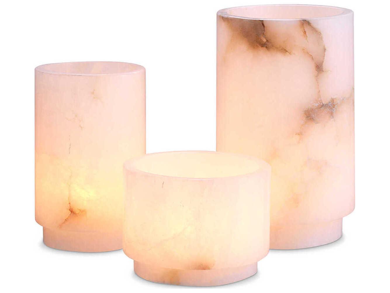 Eichholtz Leonidas Holder Alabaster Set of 3 Tealight